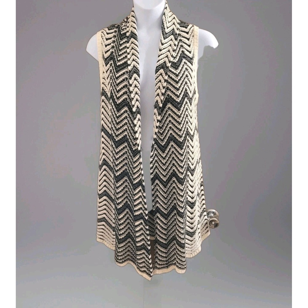 Cable Knit Cardigan Duster Vest Hippie Sz XL Festival Fairy Western Sleeveless